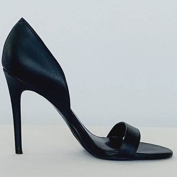 Calvin Klein Women's Metino Open Toe Heels Black Size 7M - Picture 1 of 14